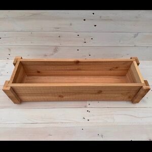 “Rustic handmade cedar shelf/planter box”
